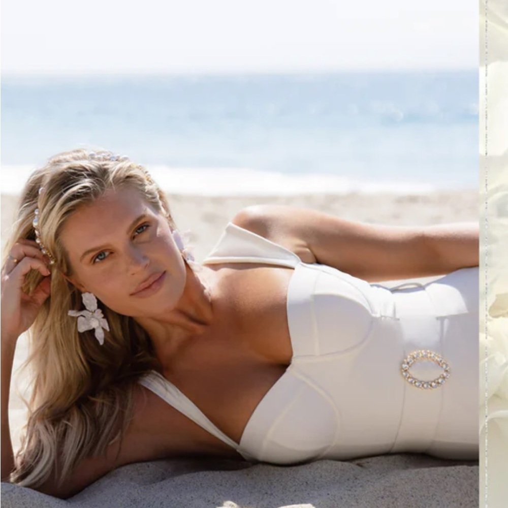 SOLD OUT MADISON LECROY X BEACH RIOT BRIDAL ONE PIECE WEDDING NWT